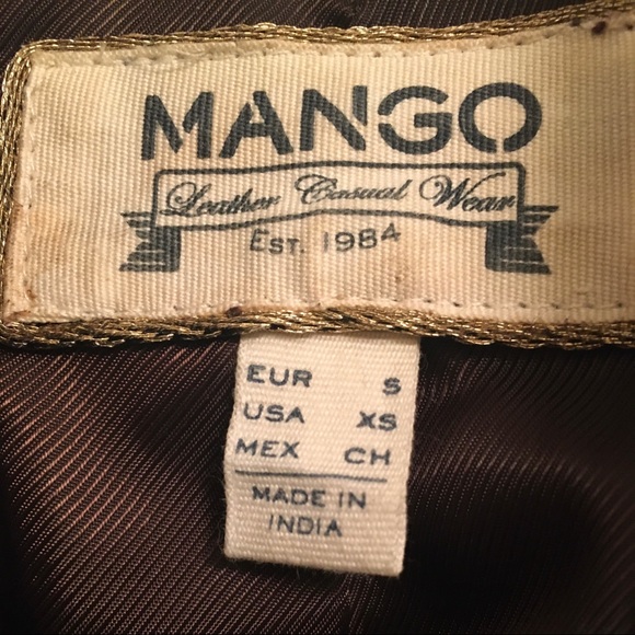 Mango Brown Leather Jacket - Picture 2 of 5